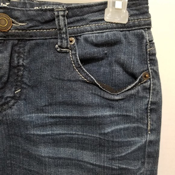 Mossimo jeans 3 Skinny denim whiskered 2010 stretch low rise waist - Picture 4 of 16